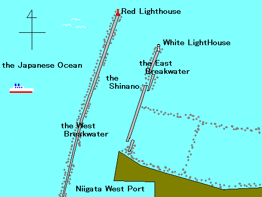 a map of Niigata Weas Port
